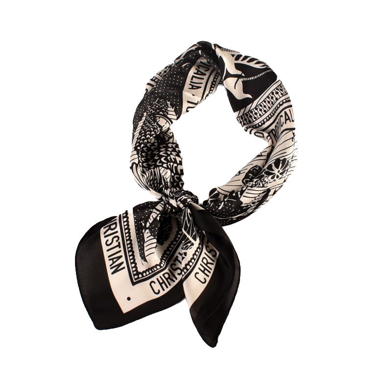 Silk Satin 70x70 Headscarf – Elegant Coconut Silk Towel for Women