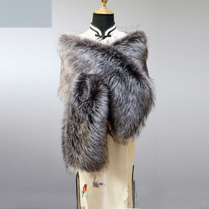 Luxury Faux Fur Shawl – Warm & Elegant Winter Wrap