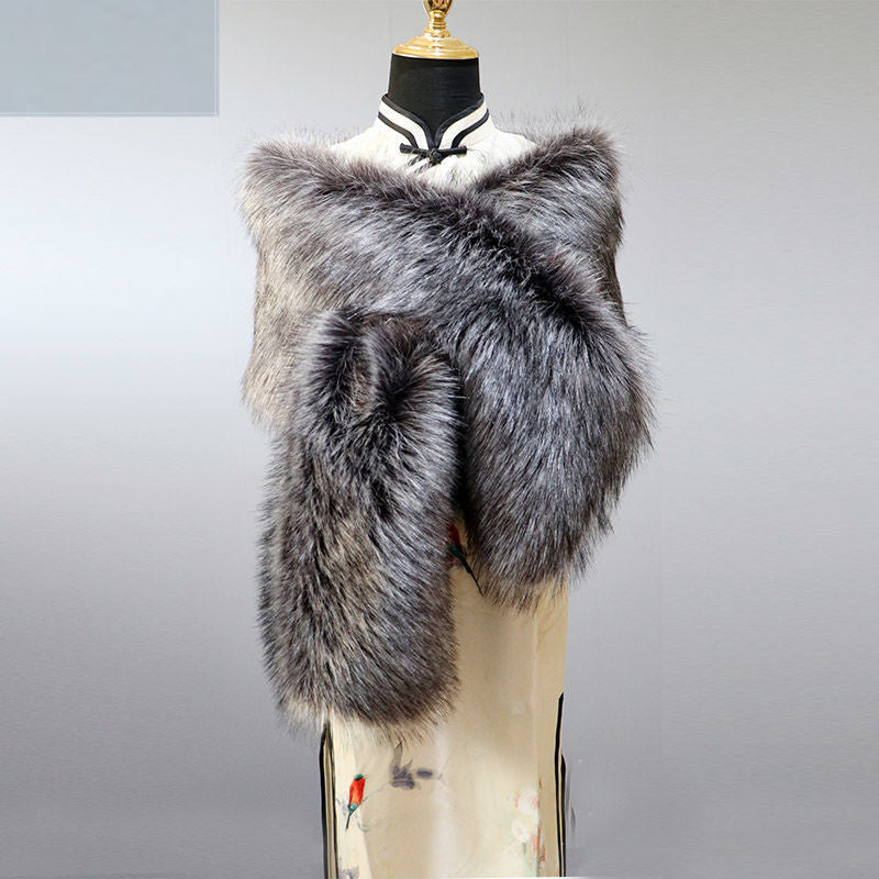 Luxury Faux Fur Shawl – Warm & Elegant Winter Wrap