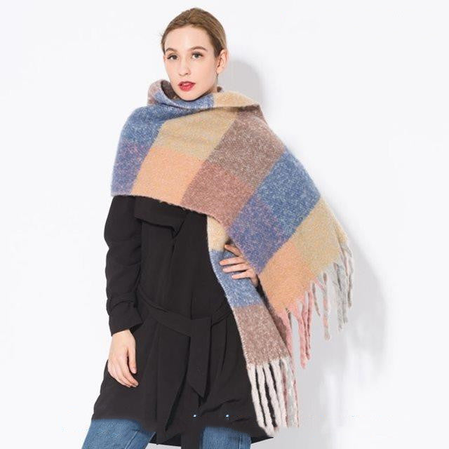 Autumn & Winter Warm Tassel Scarf for Women – Cozy & Stylish Wrap