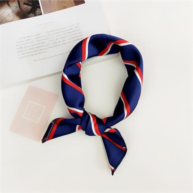 Elegant Printed Satin Scarf – Chic & Versatile Accessory