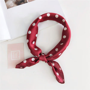 Elegant Printed Satin Scarf – Chic & Versatile Accessory