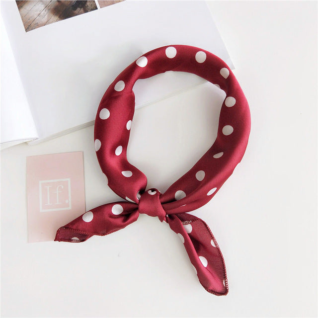 Elegant Printed Satin Scarf – Chic & Versatile Accessory