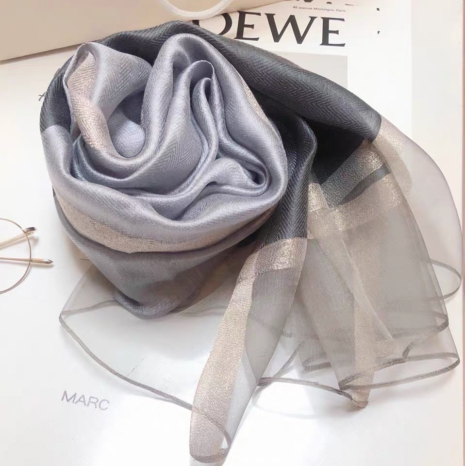Elegant Mulberry Silk Scarf – Lightweight Fashion Wrap for Women