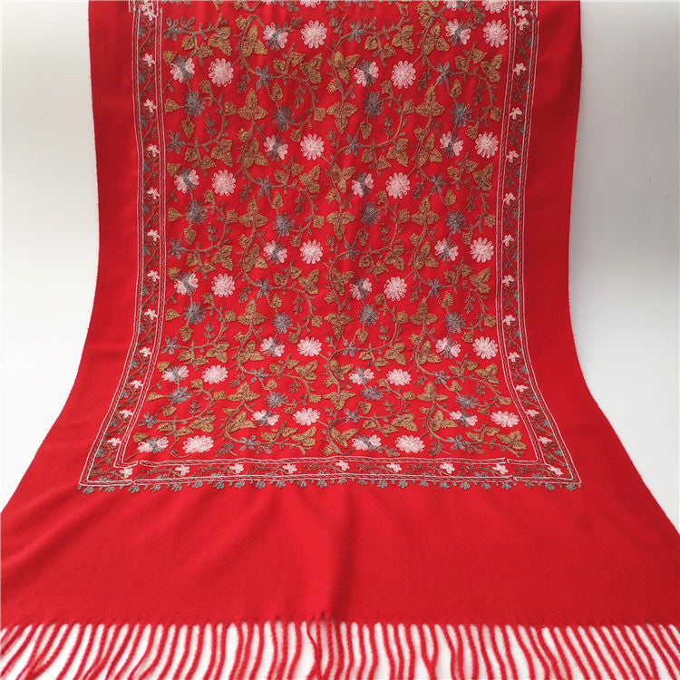 Unisex Imitation Cashmere Scarf – Soft, Warm & Stylish Tie-Dye Wrap with Tassels