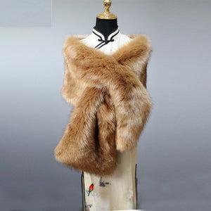 Luxury Faux Fur Shawl – Warm & Elegant Winter Wrap