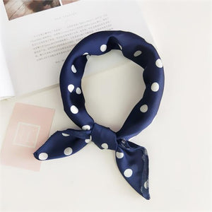 Elegant Printed Satin Scarf – Chic & Versatile Accessory