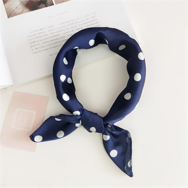 Elegant Printed Satin Scarf – Chic & Versatile Accessory