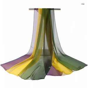 Luxury Gradient Silk Shawl – Elegant & Lightweight Fashion Wrap for All Seasons