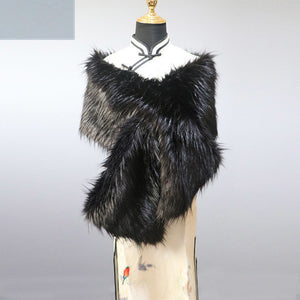Luxury Faux Fur Shawl – Warm & Elegant Winter Wrap