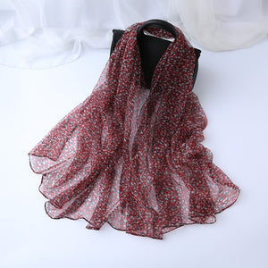 Ladies' Fashion Versatile Decorative Silk Scarf – Elegant & Chic