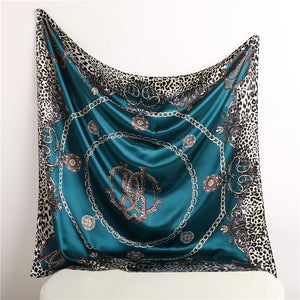 Scarf Fashion – Leopard Print Silk Satin Scarf