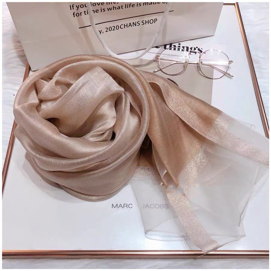 Elegant Mulberry Silk Scarf – Lightweight Fashion Wrap for Women