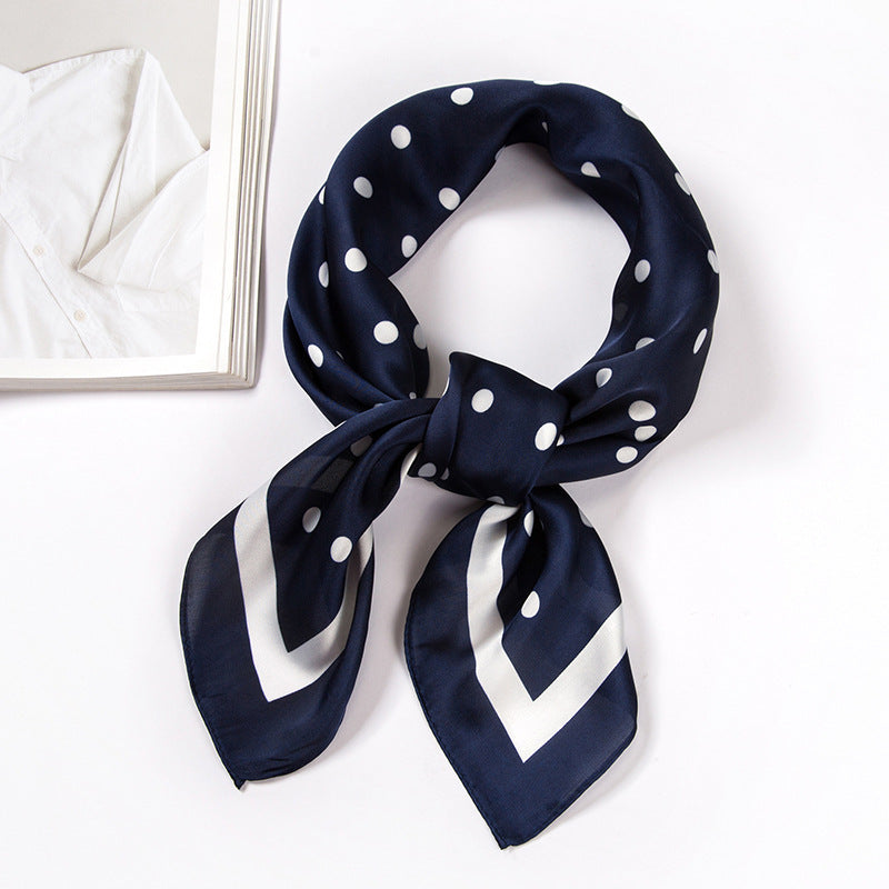 Elegant 70cm Silk Satin Square Scarf – Multi-Purpose Fashion Accessory