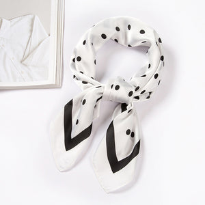 Elegant 70cm Silk Satin Square Scarf – Multi-Purpose Fashion Accessory