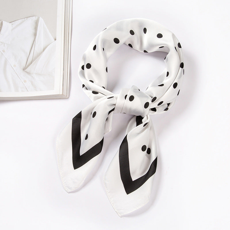 Elegant 70cm Silk Satin Square Scarf – Multi-Purpose Fashion Accessory