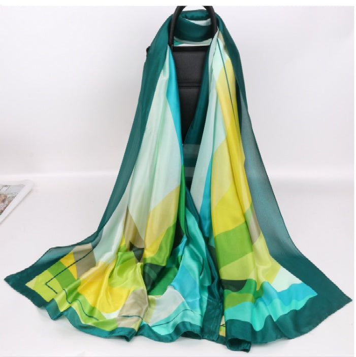Fashion Women's Sunscreen Silk Scarf – Lightweight, Breathable & Stylish (180x90cm)