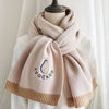 Knitted Japanese-Style Scarf – Autumn & Winter