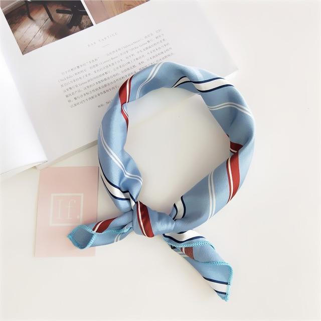 Elegant Printed Satin Scarf – Chic & Versatile Accessory