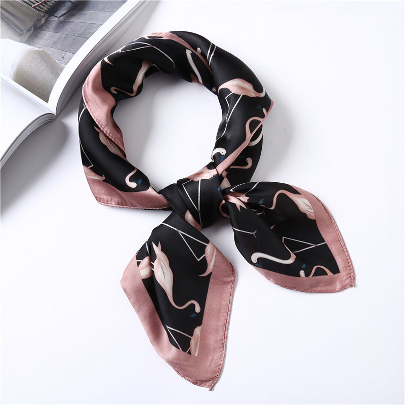 Elegant Decorative Silk Scarf – Stylish 70x70cm Square Wrap for Women