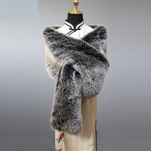 Luxury Faux Fur Shawl – Warm & Elegant Winter Wrap