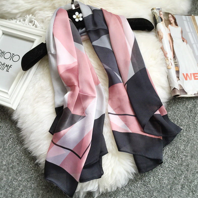 Luxury High-Grade Artificial Silk Scarf – Elegant & Lightweight (90x180cm)