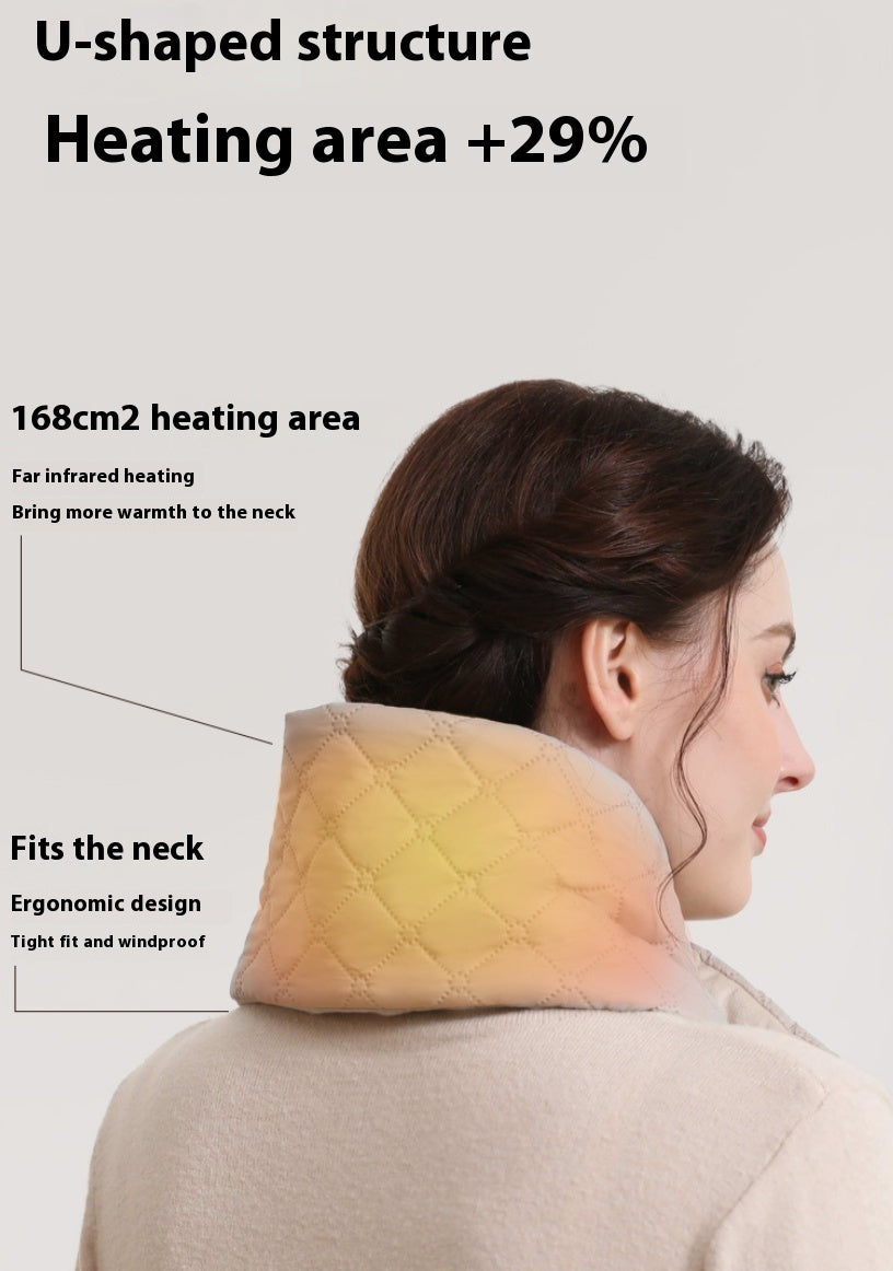USB Electric Heating Scarf – Winter Warm Belt with Rechargeable Power Bank