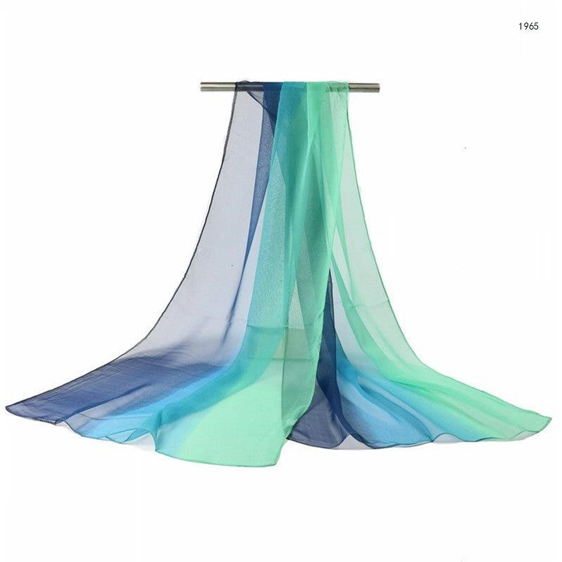 Luxury Gradient Silk Shawl – Elegant & Lightweight Fashion Wrap for All Seasons