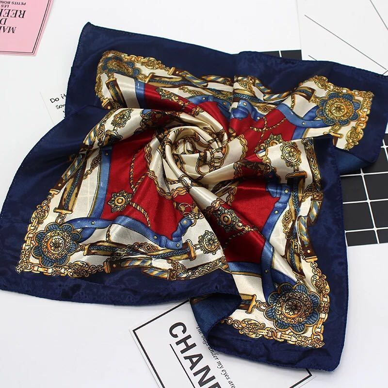 Versatile Small Silk Square Scarf 50cm  – Elegant Fashion Accessory