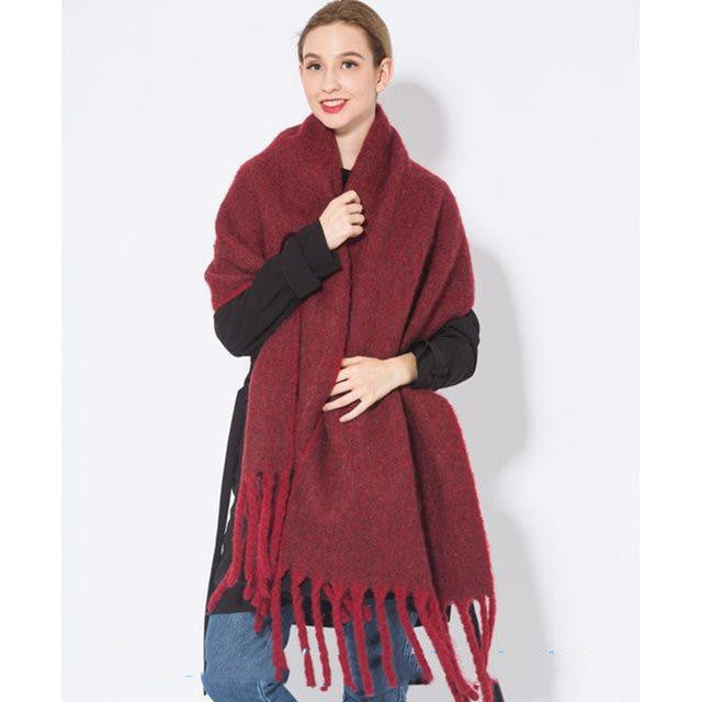 Autumn & Winter Warm Tassel Scarf for Women – Cozy & Stylish Wrap