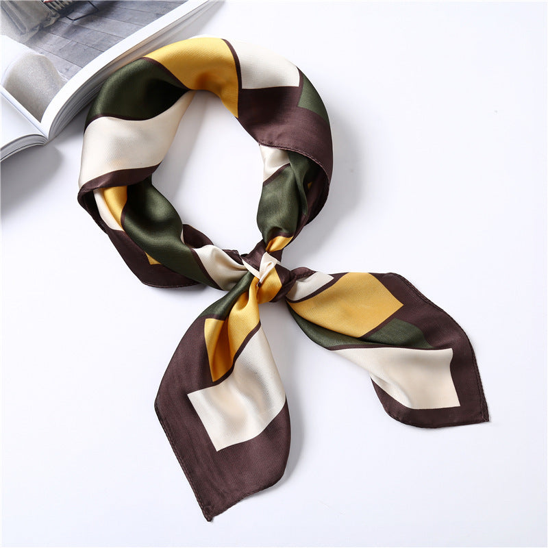 Elegant Decorative Silk Scarf – Stylish 70x70cm Square Wrap for Women