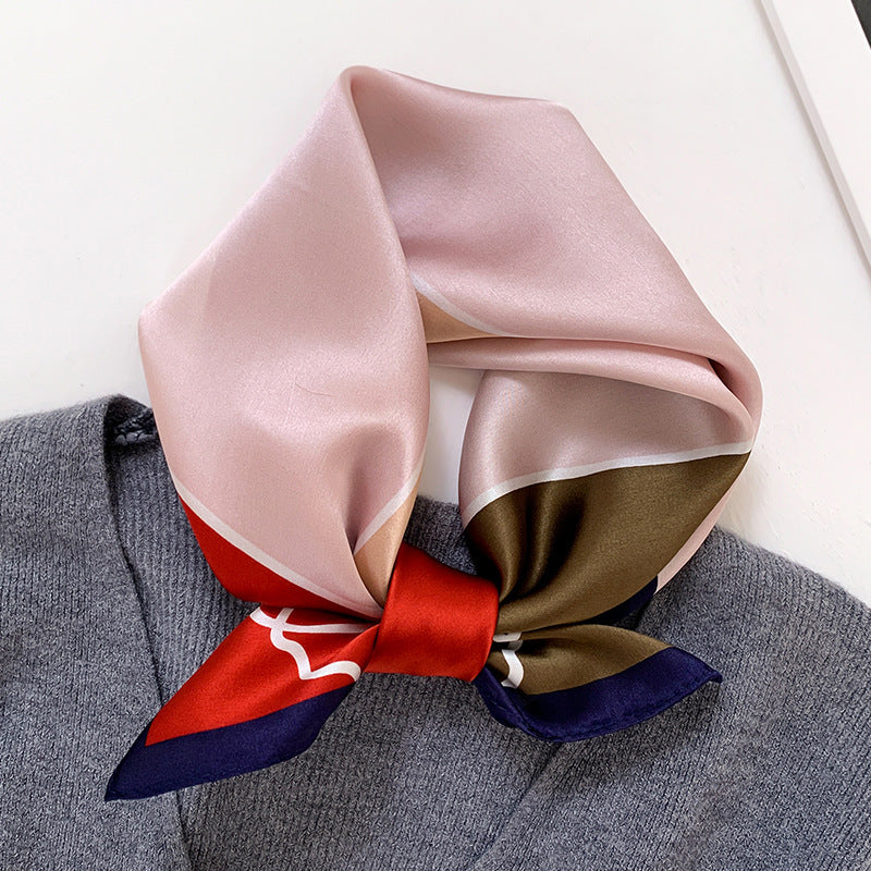 Color-Matching Mulberry Silk Hair Band & Scarf