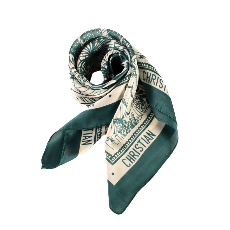 Silk Satin 70x70 Headscarf – Elegant Coconut Silk Towel for Women