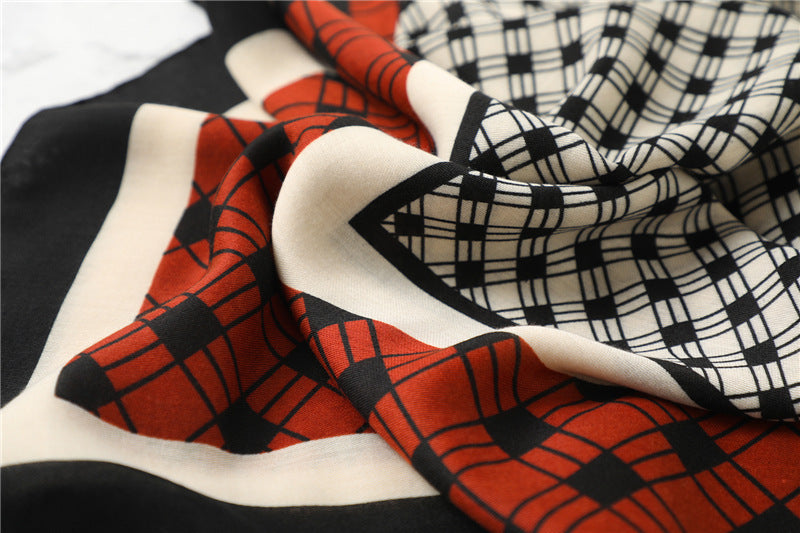 Ladies' Casual Plaid Winter Scarf – Warm & Stylish