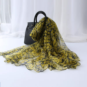 Ladies' Fashion Versatile Decorative Silk Scarf – Elegant & Chic