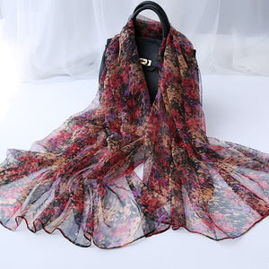 Ladies' Fashion Versatile Decorative Silk Scarf – Elegant & Chic