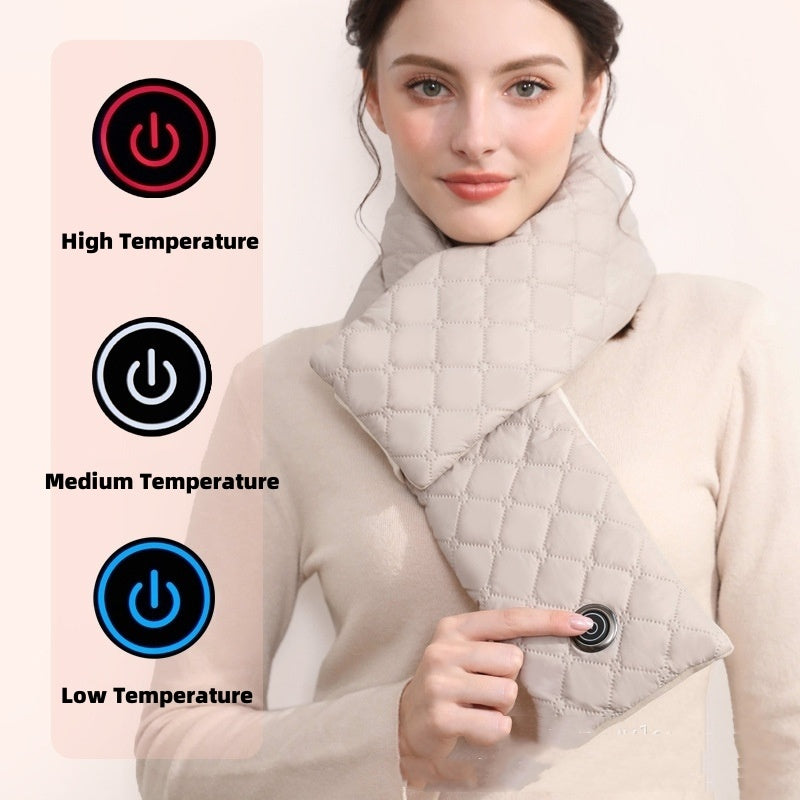 USB Electric Heating Scarf – Winter Warm Belt with Rechargeable Power Bank