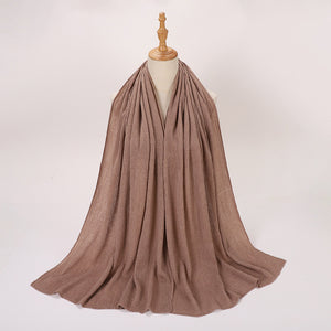Silver Silk Crumpled Toe Scarf