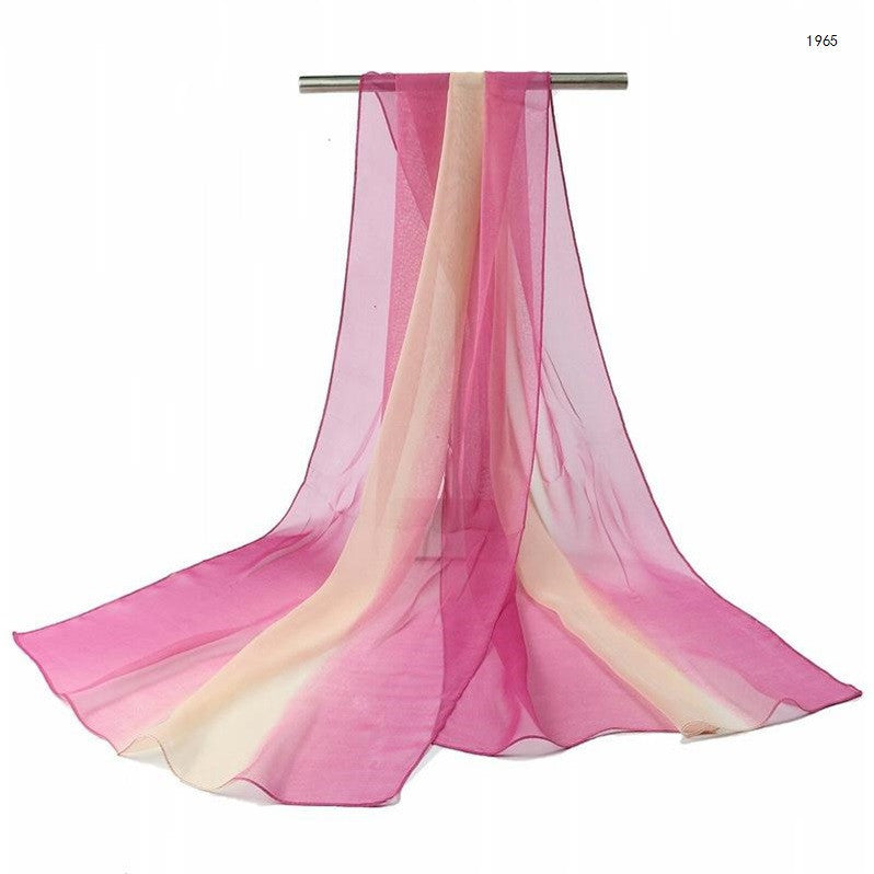 Luxury Gradient Silk Shawl – Elegant & Lightweight Fashion Wrap for All Seasons