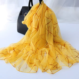 Ladies' Fashion Versatile Decorative Silk Scarf – Elegant & Chic