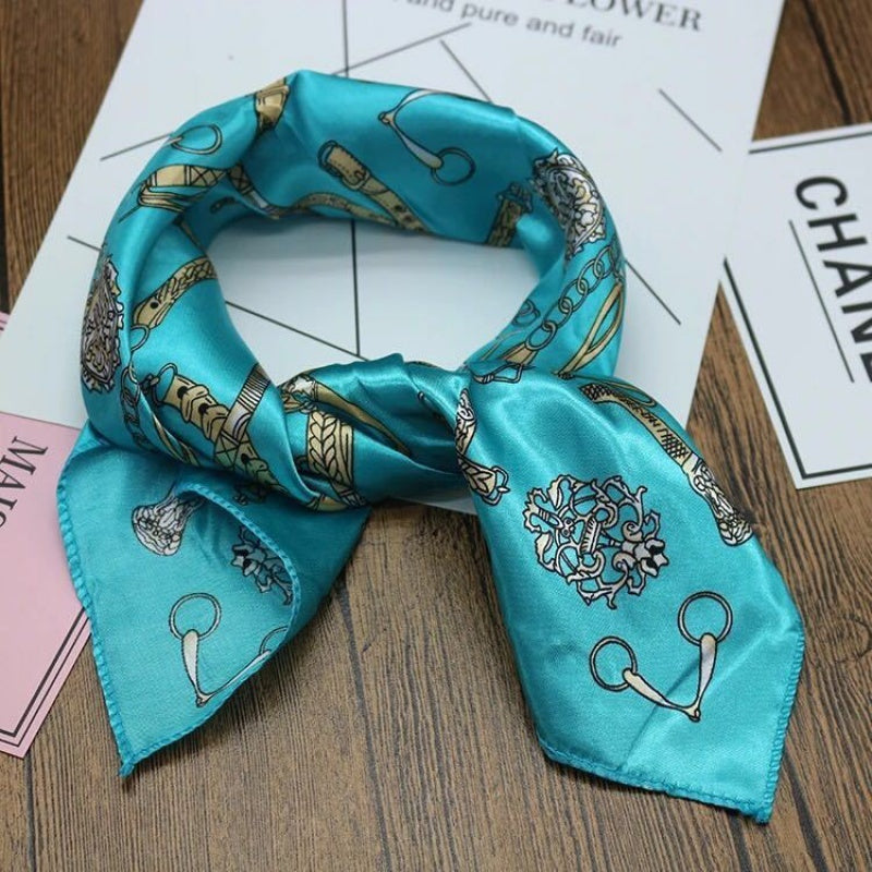 Versatile Small Silk Square Scarf 50cm  – Elegant Fashion Accessory
