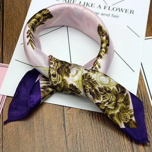 Versatile Small Silk Square Scarf 50cm  – Elegant Fashion Accessory