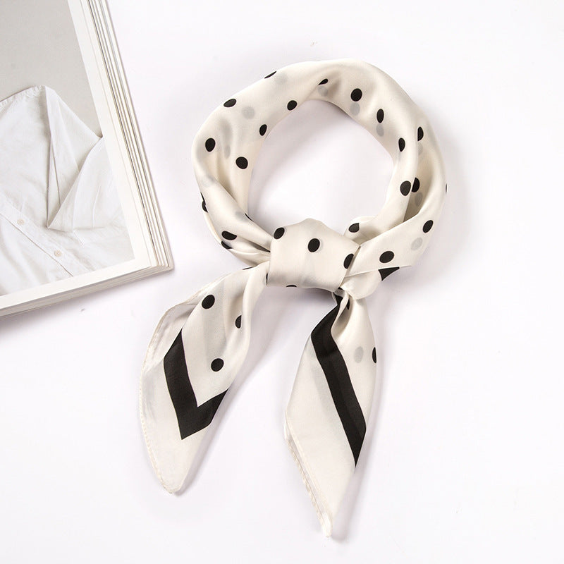 Elegant 70cm Silk Satin Square Scarf – Multi-Purpose Fashion Accessory