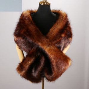 Luxury Faux Fur Shawl – Warm & Elegant Winter Wrap