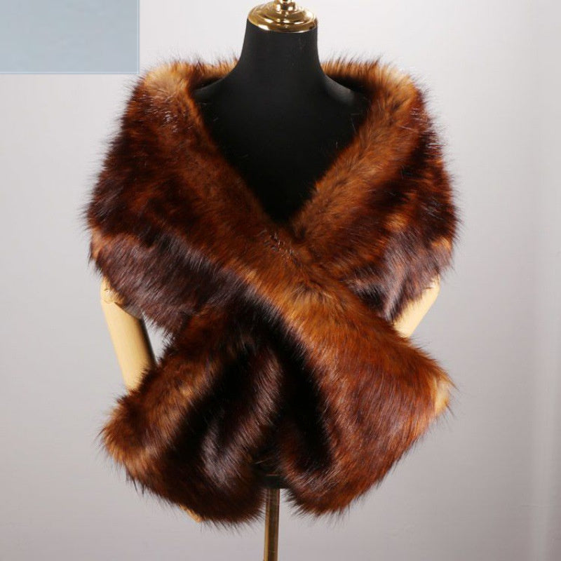 Luxury Faux Fur Shawl – Warm & Elegant Winter Wrap