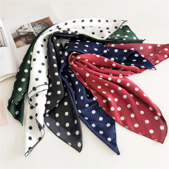 Elegant Printed Satin Scarf – Chic & Versatile Accessory