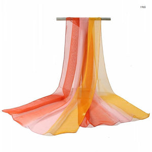 Luxury Gradient Silk Shawl – Elegant & Lightweight Fashion Wrap for All Seasons