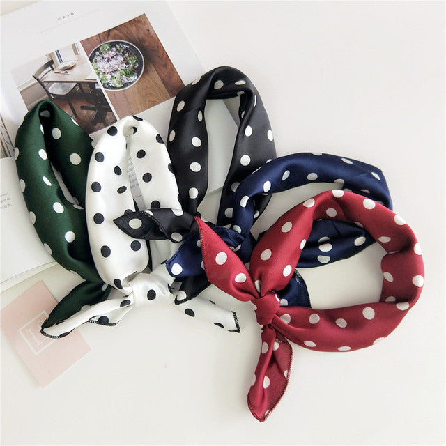 Elegant Printed Satin Scarf – Chic & Versatile Accessory