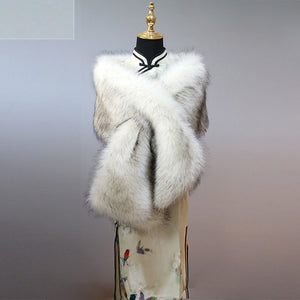 Luxury Faux Fur Shawl – Warm & Elegant Winter Wrap
