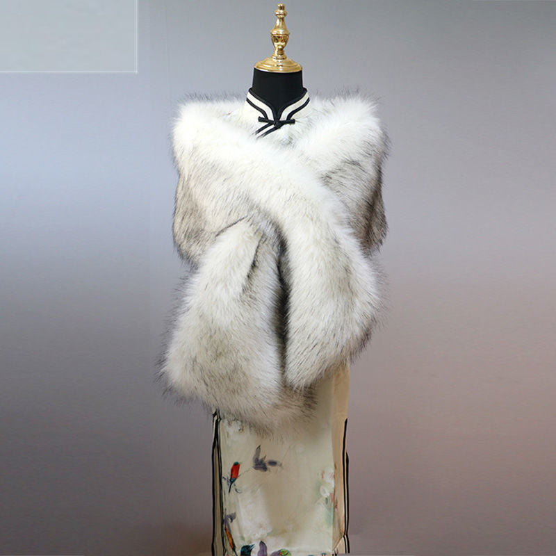 Luxury Faux Fur Shawl – Warm & Elegant Winter Wrap